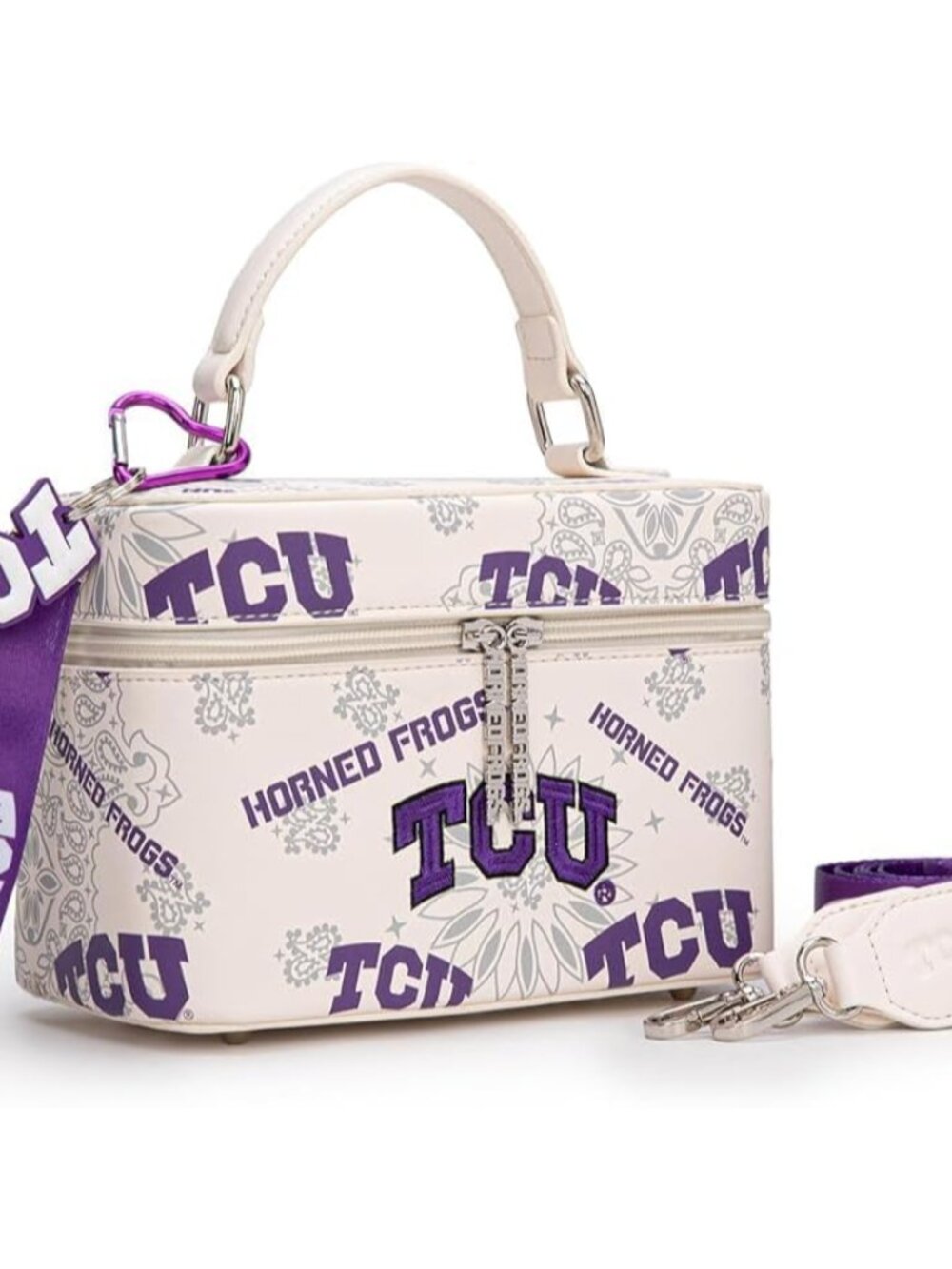 NCAA Makeup Bag for Women, Portable Cosmetic Bag, Large Capacity Travel Makeup B